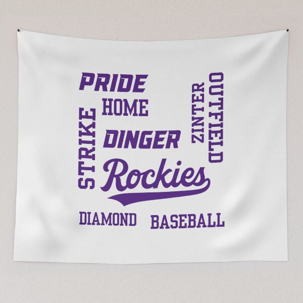 Item preview, Purple Mountain Baseball Glove Typography Art designed and sold by EDUARREYNOL.