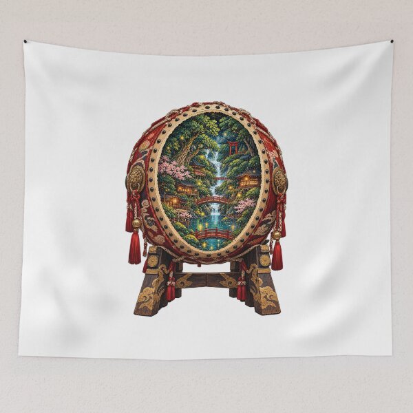 Item preview, The Magic Drum | Japanese Ukiyo-e Fantasy designed and sold by Substance_life.