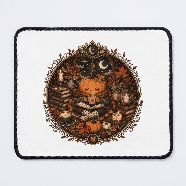 Item preview, Dark Academia Pumpkin Reading Coffee Mug Cozy Autumn Witchy Fall Aesthetic Mug for Book Lovers designed and sold by FestivityFinds.