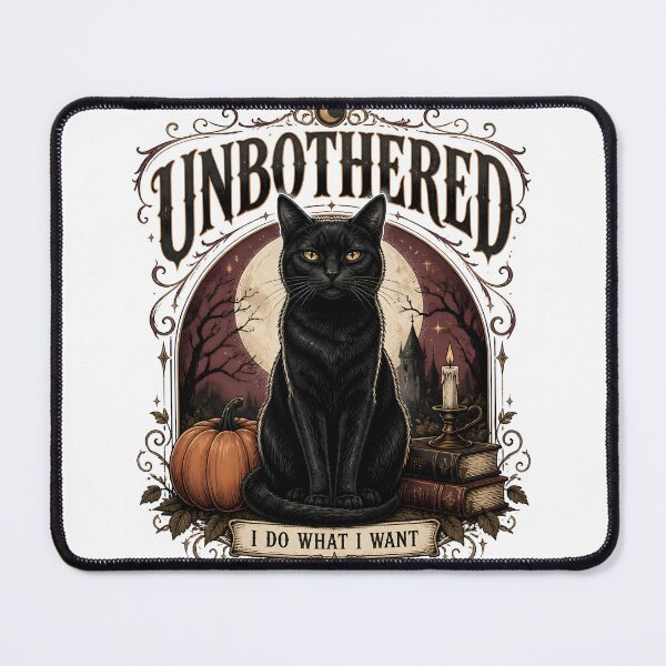 Item preview, Unbothered — Black Cat Halloween designed and sold by KristenosNehk.