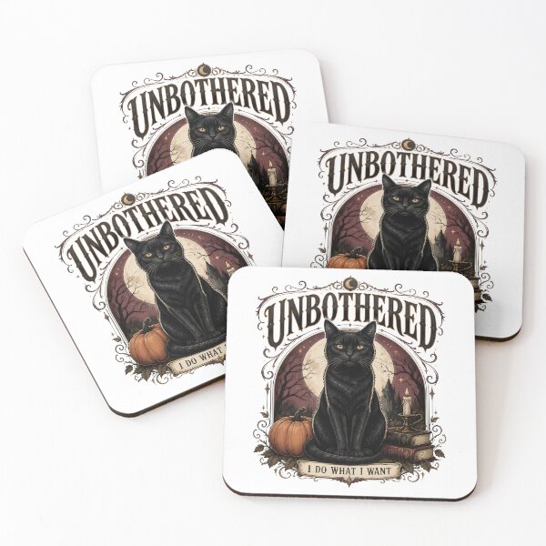 Item preview, Unbothered — Black Cat Halloween designed and sold by KristenosNehk.