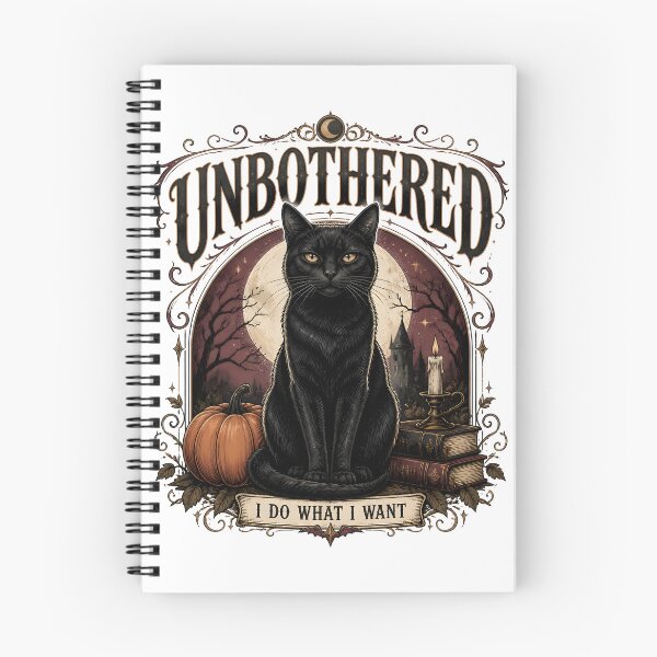Item preview, Unbothered — Black Cat Halloween designed and sold by KristenosNehk.