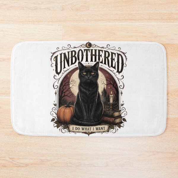 Item preview, Unbothered — Black Cat Halloween designed and sold by KristenosNehk.