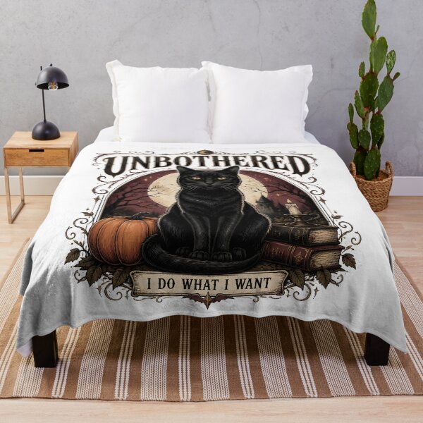 Item preview, Unbothered — Black Cat Halloween designed and sold by KristenosNehk.