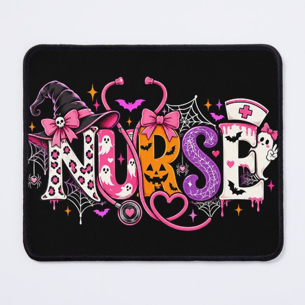 Item preview, Pink Halloween Nurse Stethoscope Spooky Medical Design designed and sold by VioletNance.