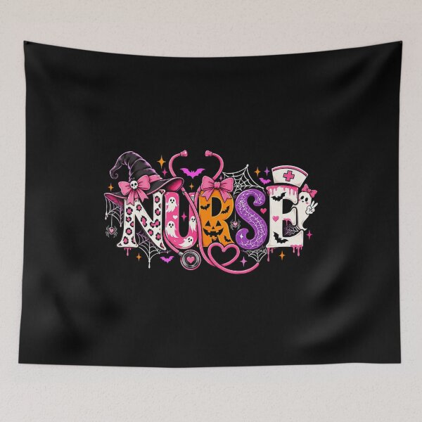 Item preview, Pink Halloween Nurse Stethoscope Spooky Medical Design designed and sold by VioletNance.