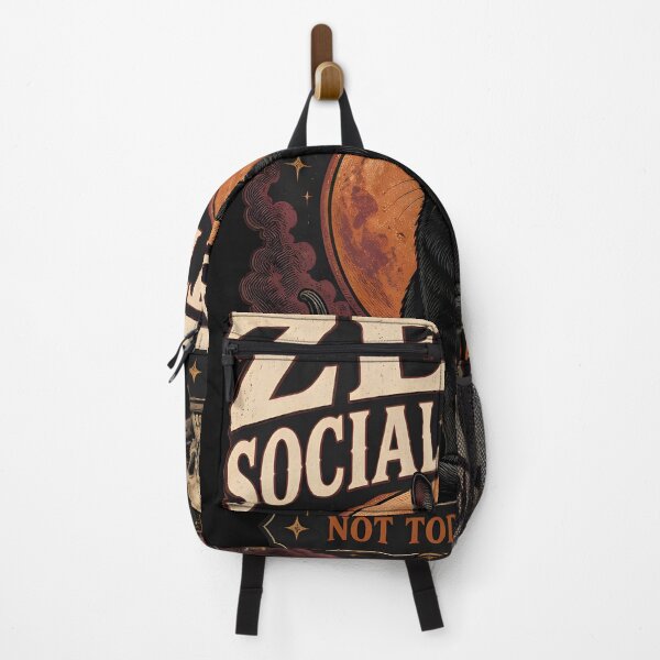 Item preview, Zero Social Battery — Black Cat Halloween designed and sold by KristenosNehk.