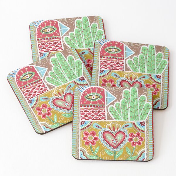 Item preview, Folk Art Bird Heart Flowers Illustration designed and sold by Fani*.