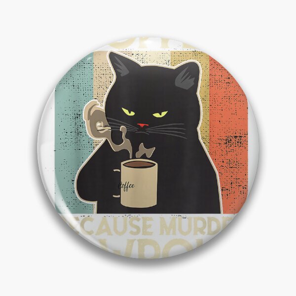 Item preview, Coffee Because Murder Is Wrong Women's Vintage Cat Coffee T-Shirt designed and sold by TheMAQ.