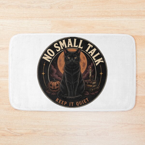 Item preview, No Small Talk — Black Cat Halloween designed and sold by KristenosNehk.