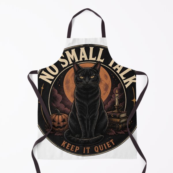 Item preview, No Small Talk — Black Cat Halloween designed and sold by KristenosNehk.