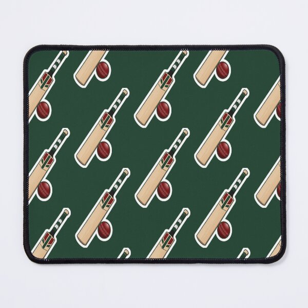 Item preview, Cricket Bat and Ball forest green designed and sold by StickersRyous.