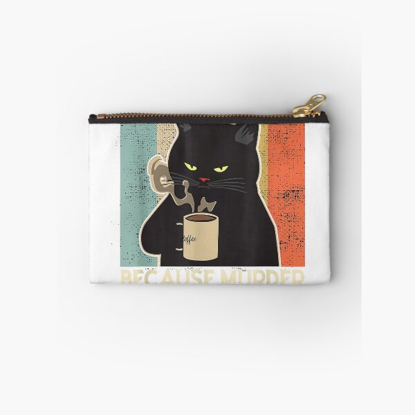 Item preview, Coffee Because Murder Is Wrong Women's Vintage Cat Coffee T-Shirt designed and sold by TheMAQ.
