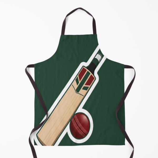 Item preview, Cricket Bat and Ball forest green designed and sold by StickersRyous.