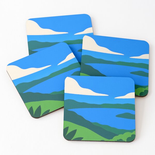 Item preview, Tropical Blue Lake and Mountain Landscape designed and sold by GutyzDesignsES.