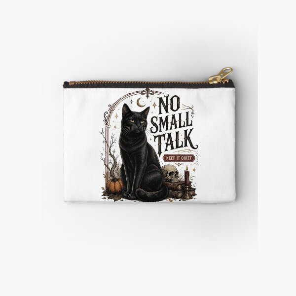 Item preview, No Small Talk — Black Cat Halloween designed and sold by KristenosNehk.