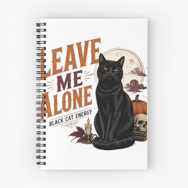 Item preview, Leave Me Alone — Black Cat Halloween designed and sold by KristenosNehk.