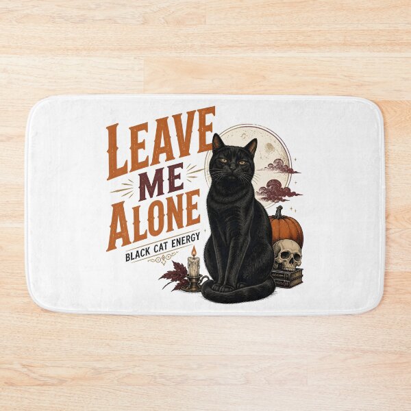 Item preview, Leave Me Alone — Black Cat Halloween designed and sold by KristenosNehk.