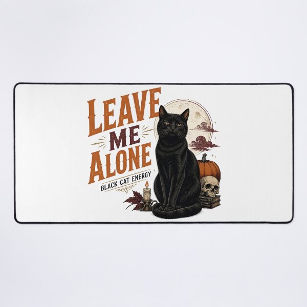Item preview, Leave Me Alone — Black Cat Halloween designed and sold by KristenosNehk.