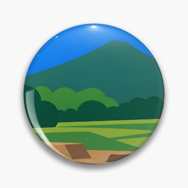Item preview, Ancient Ruins and Volcano Green Landscape designed and sold by GutyzDesignsES.