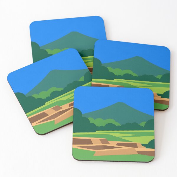 Artikelvorschau, Ancient Ruins and Volcano Green Landscape entworfen und verkauft von GutyzDesignsES.
