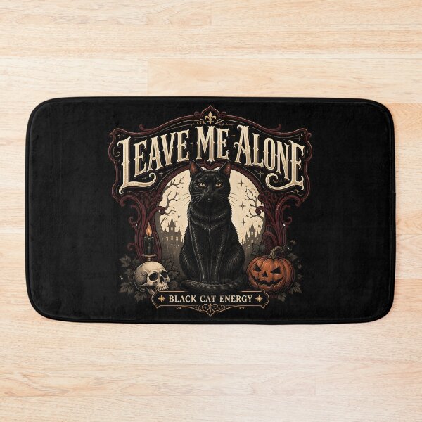 Item preview, Leave Me Alone — Black Cat Halloween designed and sold by KristenosNehk.