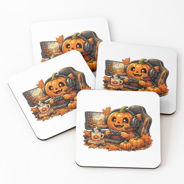 Item preview, Cute Pumpkin Gamer T-Shirt  Halloween Gaming Jack-O-Lantern with Headset and Controller Fall Gamer Gift designed and sold by FestivityFinds.