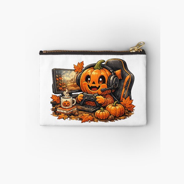 Item preview, Cute Pumpkin Gamer T-Shirt  Halloween Gaming Jack-O-Lantern with Headset and Controller Fall Gamer Gift designed and sold by FestivityFinds.