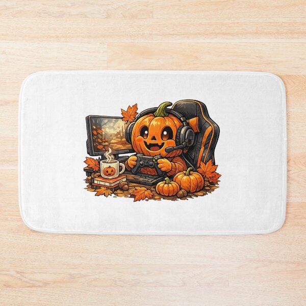 Item preview, Cute Pumpkin Gamer T-Shirt  Halloween Gaming Jack-O-Lantern with Headset and Controller Fall Gamer Gift designed and sold by FestivityFinds.