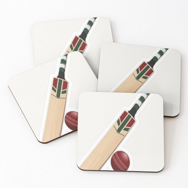 Item preview, Cricket Bat and Ball warm white designed and sold by StickersRyous.