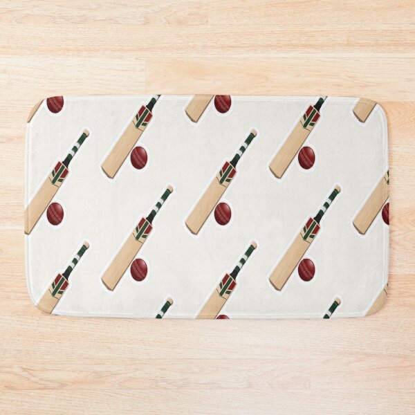 Item preview, Cricket Bat and Ball warm white designed and sold by StickersRyous.