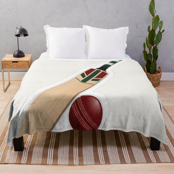 Item preview, Cricket Bat and Ball warm white designed and sold by StickersRyous.