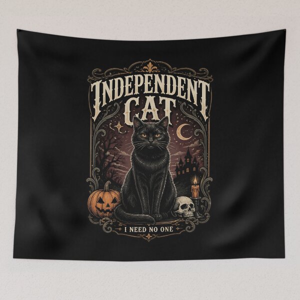 Item preview, Independent Cat — Black Cat Halloween designed and sold by KristenosNehk.