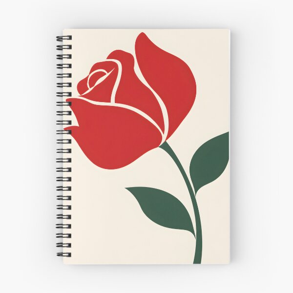 Item preview, Minimalist Red Rose Botanical Illustration designed and sold by GutyzDesignsES.
