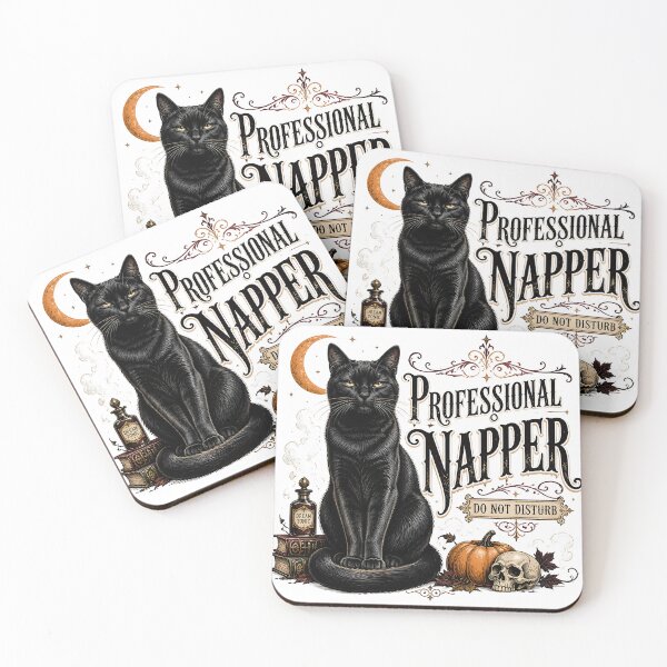 Item preview, Professional Napper — Black Cat Halloween designed and sold by OliviaHayesArt.