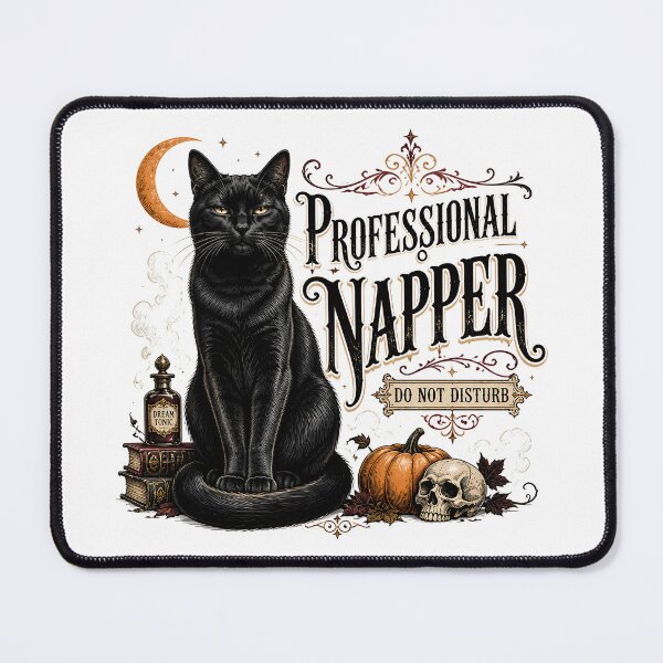 Item preview, Professional Napper — Black Cat Halloween designed and sold by OliviaHayesArt.