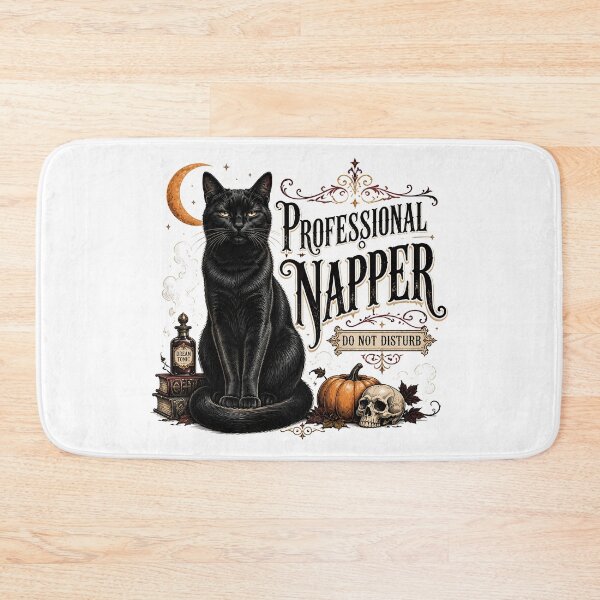 Item preview, Professional Napper — Black Cat Halloween designed and sold by OliviaHayesArt.