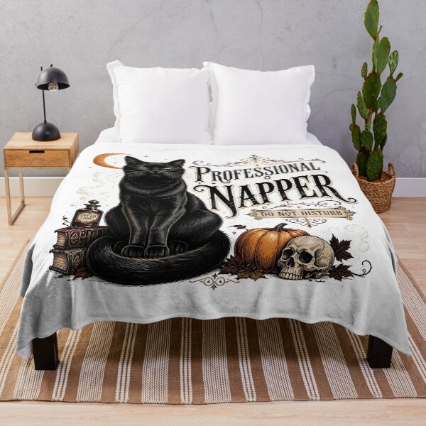 Item preview, Professional Napper — Black Cat Halloween designed and sold by OliviaHayesArt.