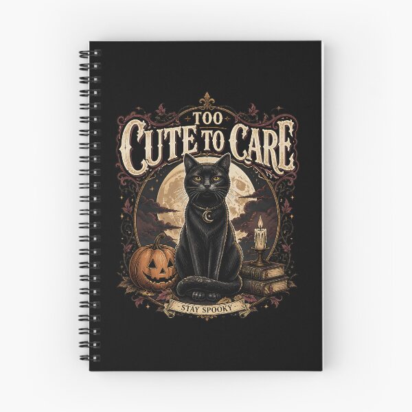 Item preview, Too Cute To Care — Black Cat Halloween designed and sold by OliviaHayesArt.