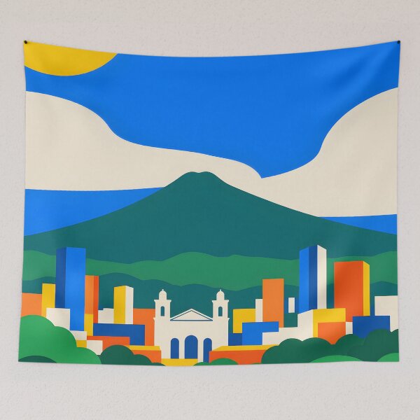 Item preview, Colorful City and Volcano Landscape designed and sold by GutyzDesignsES.