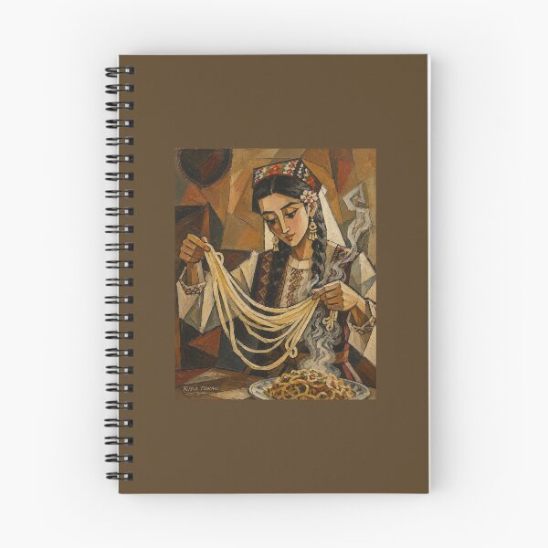 Item preview, Uyghur Girl Making Handmade Noodles designed and sold by Rida1Art.