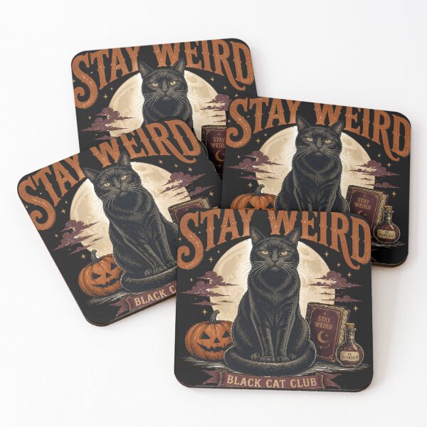 Item preview, Stay Weird — Black Cat Halloween designed and sold by OliviaHayesArt.