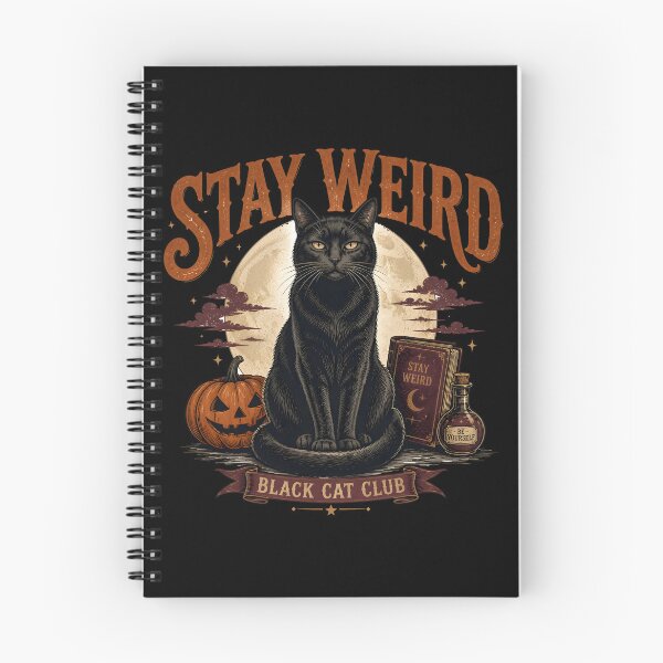 Item preview, Stay Weird — Black Cat Halloween designed and sold by OliviaHayesArt.