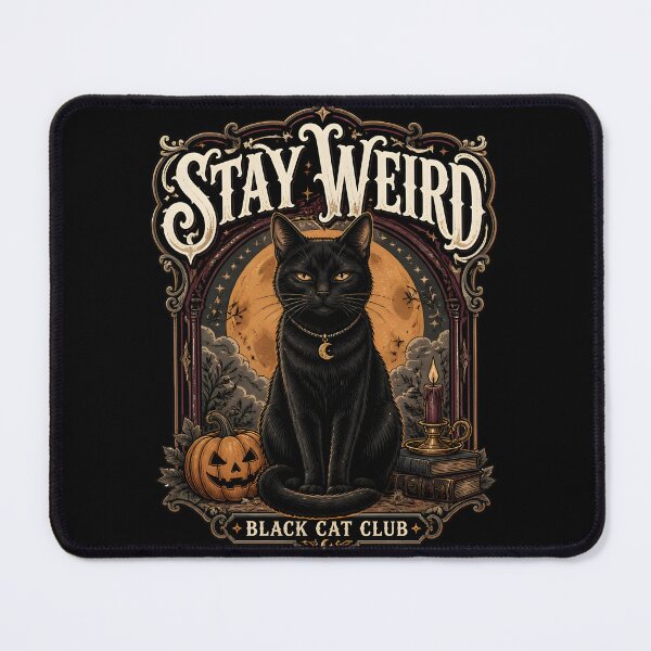 Item preview, Stay Weird — Black Cat Halloween designed and sold by OliviaHayesArt.