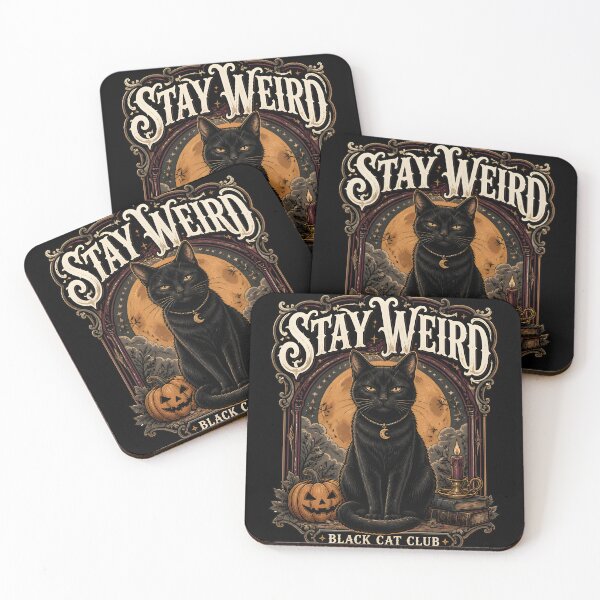 Item preview, Stay Weird — Black Cat Halloween designed and sold by OliviaHayesArt.