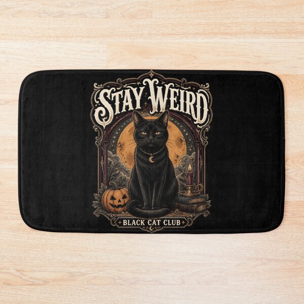 Item preview, Stay Weird — Black Cat Halloween designed and sold by OliviaHayesArt.