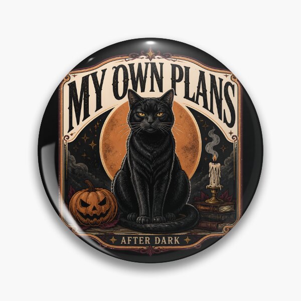 Item preview, My Own Plans — Black Cat Halloween designed and sold by OliviaHayesArt.