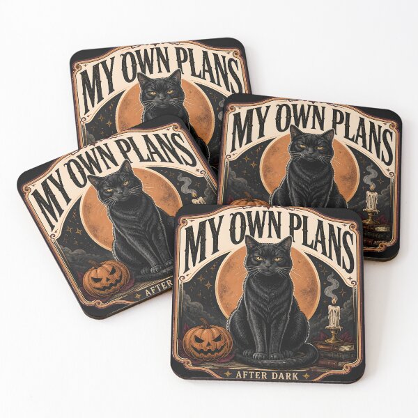Item preview, My Own Plans — Black Cat Halloween designed and sold by OliviaHayesArt.