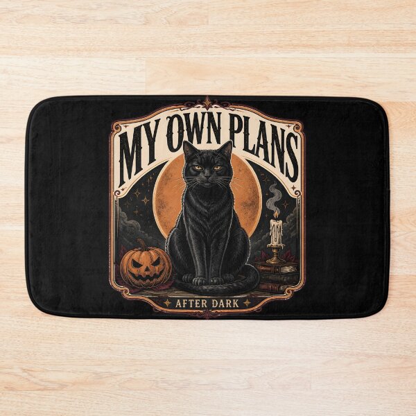 Item preview, My Own Plans — Black Cat Halloween designed and sold by OliviaHayesArt.