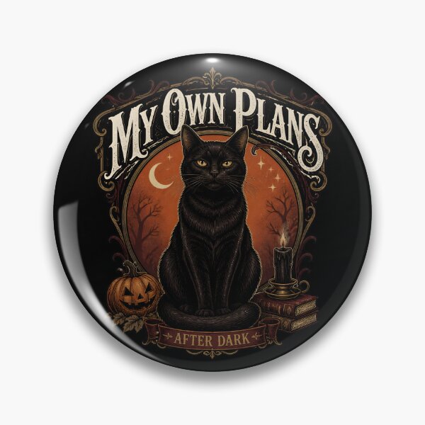 Item preview, My Own Plans — Black Cat Halloween designed and sold by OliviaHayesArt.
